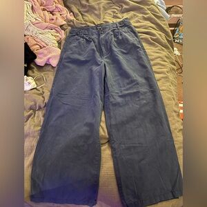 Madewell - The Harlow Wide Leg Pant - Dark Blue - Size 10